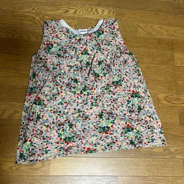 꽃무늬 칠부 소매 튜닉
