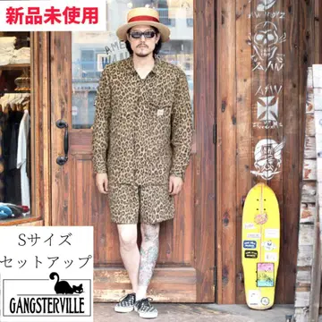[미사용 새상품] GANGSTERVILLE 레오파드 무늬 셔츠 S 사이즈