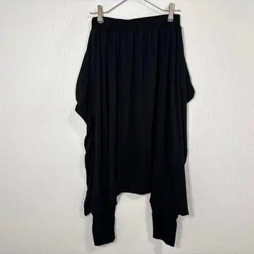 안티카 패턴 토르소 사루엘 팬츠 밑단 리브 블랙 허리밴딩