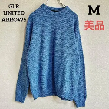 새상품급 GLR UNITED ARROWS 파랑 크루넥 니트 스웨터