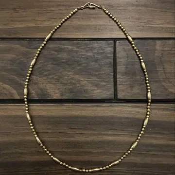 BRASS 비즈 네크리스 GOLD 44.8cm