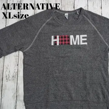 미국 빈티지 의류 맨투맨 아메카지 체크 래글런 ALTERNATIVE