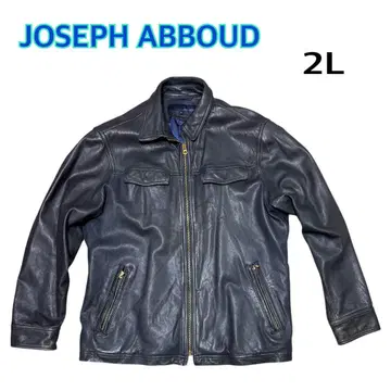 새상품급 JOSEPH ABBOUD 가죽 자켓 2L 퍼플 그레이