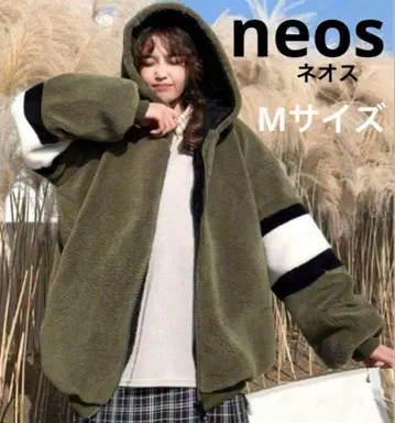 neos 네오스 루즈 실루엣 보아 블루종 카키 아우터