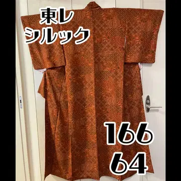 실룩 워셔블 기모노 코몬 기리하메 하나몬 사라사 패턴