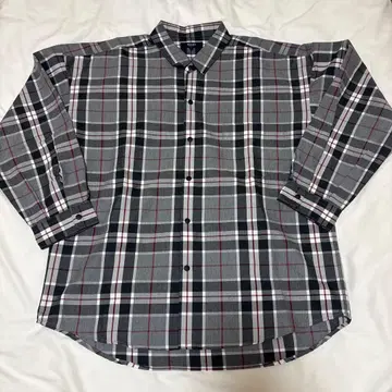 BEAMS HEART 긴팔 셔츠 S 그레이 계열 체크