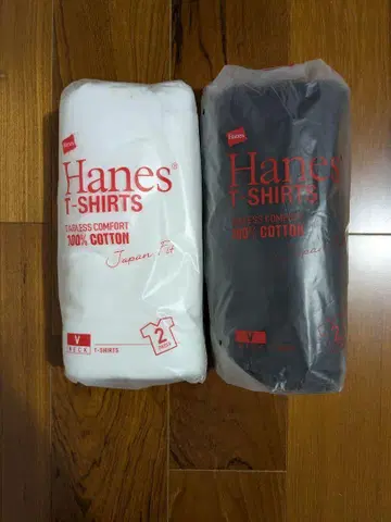 Hanes T셔츠 2장 세트 x 2점 합계 4장 XL 화이트 블랙 V