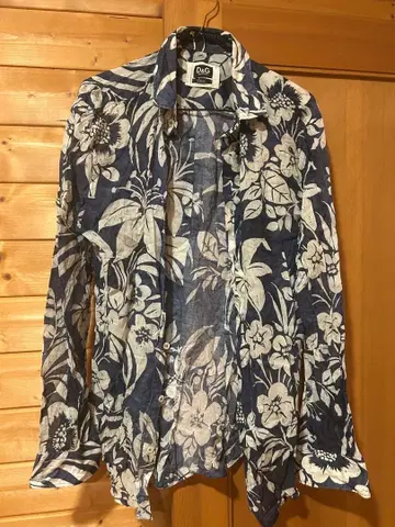 D&G 꽃무늬 긴팔 셔츠 사이즈 50
