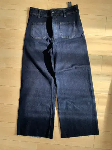 ZARA 와이드 레그 데님 다크 블루