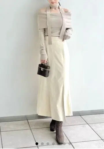 FRAY I.D 가죽 같은 내로우 스커트