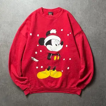 Disney 90s USA제 미키마우스 캐릭터 크리스마스 XL