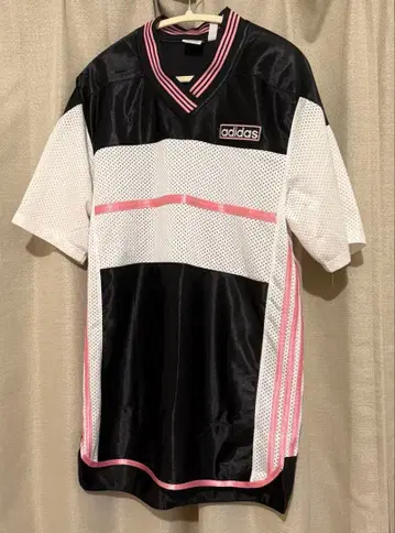 adidas 메쉬 T셔츠 L 블랙/화이트/핑크