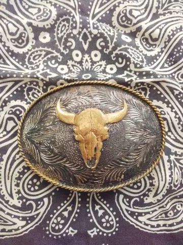 웨스턴 버클 실버스미스 컬렉션 버팔로 스컬 모티브