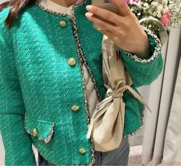 미사용 새상품 H&M 인기 트위드 자켓