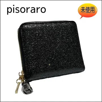 미사용 새상품급 [ Pisoraro 피소라로 ] 글리터 접이식 지갑 블랙
