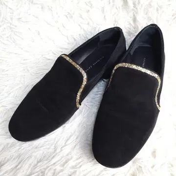 [새상품급] 쥬세페 자노티 로퍼 스웨이드 라메 블랙 25cm