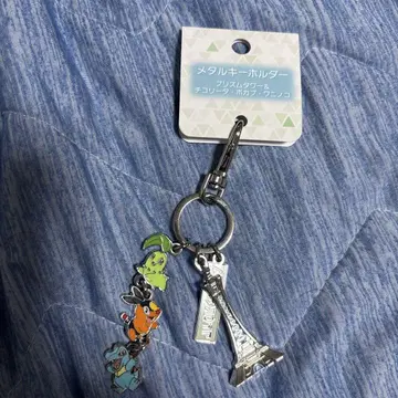 메탈 키링 프리즘 타워 & 치코리타 포켓몬스터