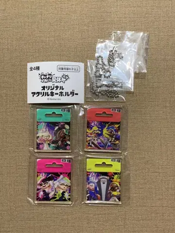 스플래툰 오리지널 아크릴 키링 이카시타 여름방학 미개봉 새상품