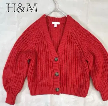 H&M 빨간색 니트 가디건