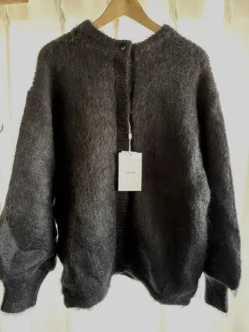 [ 새상품 ] Ameri VINTAGE 2WAY 모헤어 샤기 니트 블랙