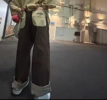 WedgeBody 브라운 와이드 팬츠