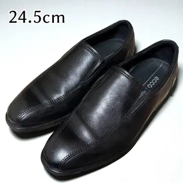 가죽 슬립온 블랙 24.5cm 심플 에코 출퇴근 포멀