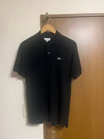 LACOSTE 블랙 피케 셔츠 US M