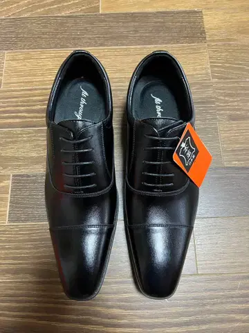 일본제 천연 가죽 비즈니스 슈즈 블랙 27.0 [미사용 새상품]