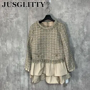 새상품 JUSGLITTY 트위드 티어드 풀오버 2