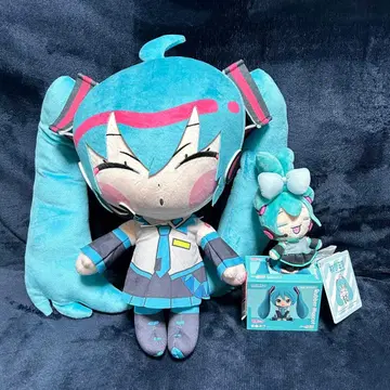 익명 배송 하츠네 미쿠 콜라보 굿즈 봉제 인형 마스코트 3점 세트