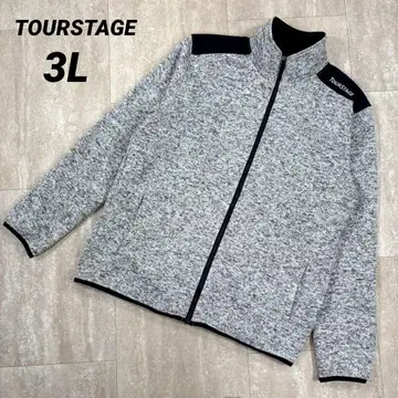 [투어 스테이지] 풀 집업 블루종 플리스 3L 사이즈 그레이 x 네이비