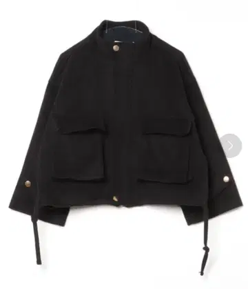 [ 새상품급 ] 울 스탠드 카라 지퍼 블루종 크롭 기장 오버 사이즈