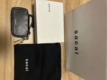 sacai 블랙 가죽 키케이스