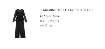 CHARMING TULLE LAYERED SET UP M 사이즈 블랙