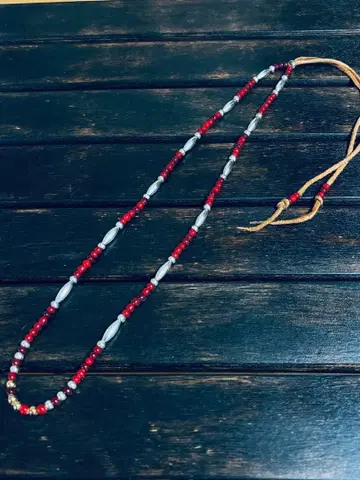 혈적 커스텀 앤티크 비즈 화이트하트 작은 알갱이