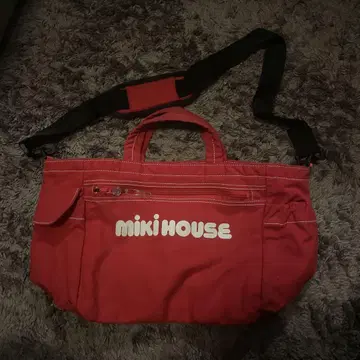 miki HOUSE 빨간색 토트백