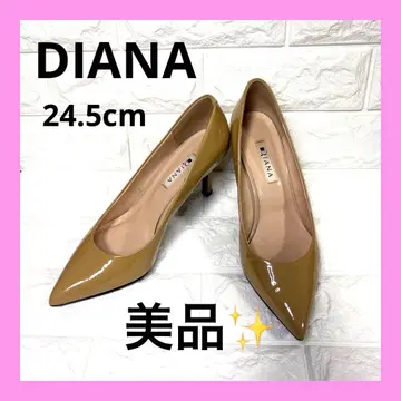 새상품급! DIANA 다이애나 에나멜 펌프스 베이지 24.5cm