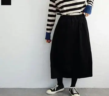 미즈이로 인드 코듀로이 코쿤 스커트