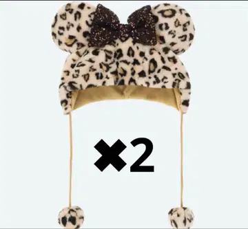 디즈니 리조트 미니 팬캡 레오파드 무늬