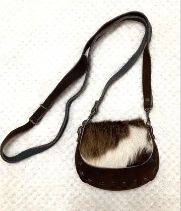 송치 헌팅 숄더백 가죽과 스웨이드, 웨스트 파우치로도 사용 가능