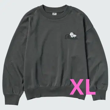 유니클로 피넛 스누피 스웨트 셔츠 차콜 그레이 XL
