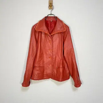 가죽 자켓 여성용 레드
