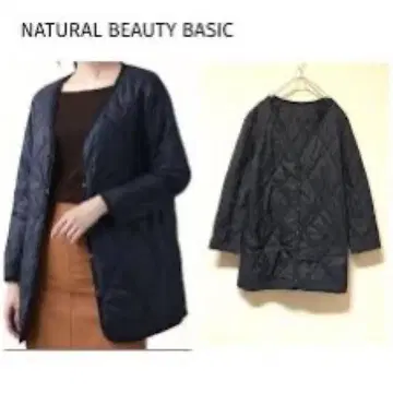 NATURAL BEAUTY BASIC 라이트 퀼팅 블루종 충전솜 다운