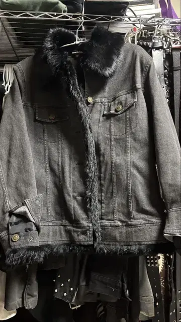 archive fur denim jacket grunge opium