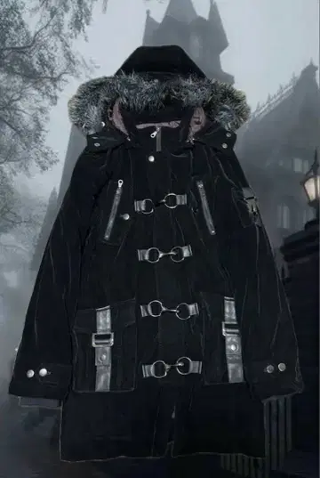 archive 00s fur fireman jacket 코트 다크코어