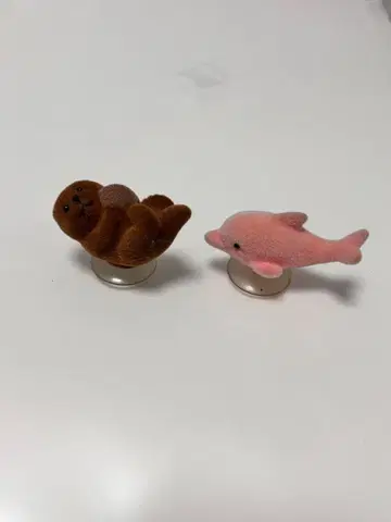 쇼와 레트로 랏코 핑크 돌고래 흡착 마스코트 세트
