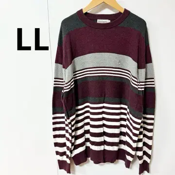 [ 새상품급 ] Hush Puppies 보더 코튼 니트 LL 사이즈