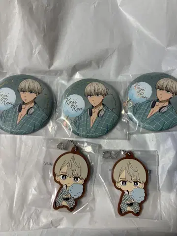 카지 렌 캔뱃지 3개 아크릴 키링 2개