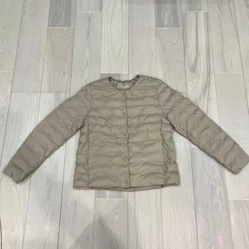 UNIQLO PUFF TECH 베이지 다운 자켓