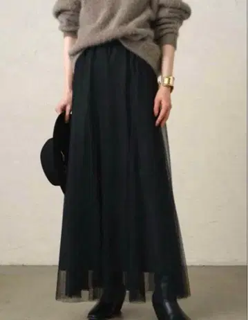 [ Loungedress ] 튤 플레어 스커트 2way 이너 스커트 포함